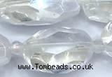 CCC635 15 inches 11*14mm - 15*20mm faceted nuggets AB-color white crystal beads