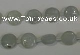 CCE10 15.5 inches 10mm flat round natural celestite gemstone beads