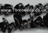 CCH227 34 inches 5*8mm snowflake obsidian chips gemstone beads wholesale