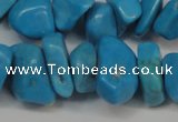 CCH282 34 inches 8*12mm dyed turquoise chips beads wholesale