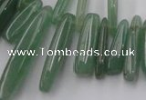 CCH405 15.5 inches 6*22mm - 7*35mm green aventurine chips beads