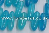 CCH500 15.5 inches 6*18mm - 8*25mm dyed white jade chips beads