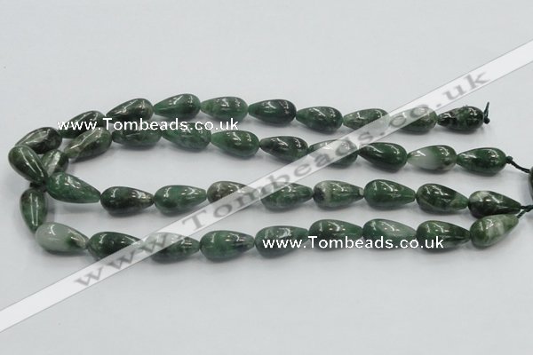 CCJ10 15.5 inches 10*20mm teardrop natural African jade beads wholesale