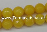 CCN1275 15.5 inches 12mm faceted round candy jade beads wholesale