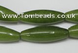 CCN134 15.5 inches 10*30mm rice candy jade beads wholesale