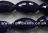 CCN1479 15.5 inches 15*25mm faceted rice candy jade beads wholesale