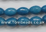 CCN1493 15.5 inches 10*14mm faceted rice candy jade beads wholesale