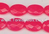 CCN2203 15.5 inches 13*18mm faceted oval candy jade beads
