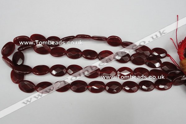 CCN2207 15.5 inches 13*18mm faceted oval candy jade beads