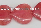 CCN2242 15.5 inches 25*25mm heart candy jade beads wholesale
