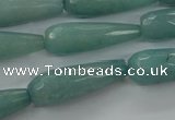 CCN2250 15.5 inches 10*30mm faceted teardrop candy jade beads
