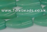 CCN2623 15.5 inches 15*30mm twisted rectangle candy jade beads