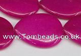 CCN3973 15.5 inches 30*40mm flat teardrop candy jade beads