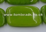 CCN4211 15.5 inches 30*40mm rectangle candy jade beads wholesale
