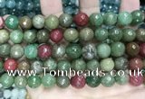 CCN5834 15 inches 10mm faceted round candy jade beads