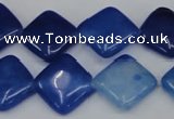 CCN601 15.5 inches 15*15mm diamond candy jade beads wholesale