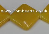 CCN605 15.5 inches 25*25mm diamond candy jade beads wholesale