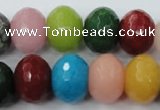 CCN956 15.5 inches 14*18mm faceted rondelle mixed color candy jade beads