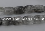CCQ261 15.5 inches 10*12mm rectangle cloudy quartz beads