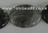 CCQ393 15.5 inches 25*35mm oval cloudy quartz beads wholesale