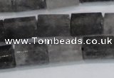 CCQ555 15.5 inches 10*15mm faceted tube cloudy quartz beads