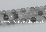 CCQ58 15.5 inches 6mm faceted round cloudy quartz beads wholesale