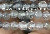 CCQ580 15.5 inches 4mm faceted round cloudy quartz beads wholesale