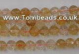 CCR152 15.5 inches 7mm faceted round natural citrine gemstone beads