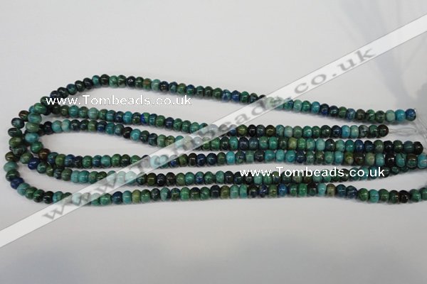 CCS150 15.5 inches 4*6mm rondelle dyed chrysocolla gemstone beads