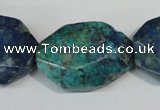 CCS182 15.5 inches 22*30mm freeform dyed chrysocolla gemstone beads