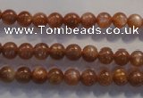 CCS371 15.5 inches 6mm round AA grade natural golden sunstone beads
