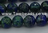 CCS534 15.5 inches 12mm faceted round dyed chrysocolla beads