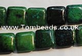 CCS658 15.5 inches 12*12mm square dyed chrysocolla gemstone beads