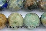 CCS932 15 inches 10mm faceted round chrysocolla beads