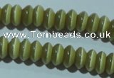 CCT234 15 inches 3*6mm rondelle cats eye beads wholesale