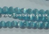 CCT324 15 inches 4mm faceted round cats eye beads wholesale