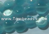 CCT463 15 inches 6mm flat round cats eye beads wholesale