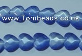 CCT964 15 inches 10*10mm faceted heart cats eye beads wholesale