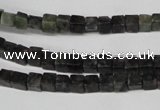 CCU11 15.5 inches 4*4mm cube ruby zoisite beads wholesale