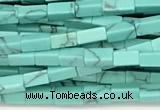 CCU1115 15 inches 2*4mm cuboid imitation turquoise beads