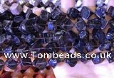 CCU401 15.5 inches 8*10mm - 14*16mm cube smoky quartz beads