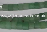 CCU44 15.5 inches 6*6mm cube green aventurine beads wholesale