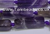 CCU602 15.5 inches 8*20mm - 10*30mm cuboid dogtooth amethyst beads