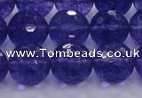 CCY607 15.5 inches 18mm faceted round blue cherry quartz beads