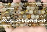 CCY647 15.5 inches 8mm round volcano cherry quartz beads