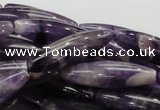 CDA16 15.5 inches 10*35mm rice dogtooth amethyst quartz beads