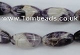 CDA25 15.5 inches 10*20mm rice dogtooth amethyst beads