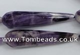 CDA33 15.5 inches 12*50mm faceted teardrop dogtooth amethyst beads