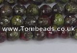CDB329 15.5 inches 6mm faceted round A grade dragon blood jasper beads