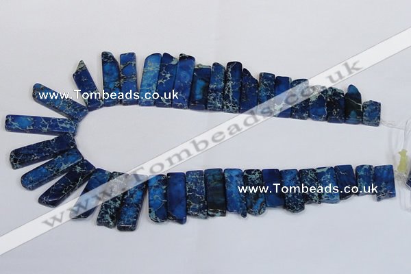 CDE1002 Top drilled 9*15mm - 10*45mm sticks sea sediment jasper beads
